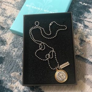 Benedictine Blessing Gold Rim Necklace